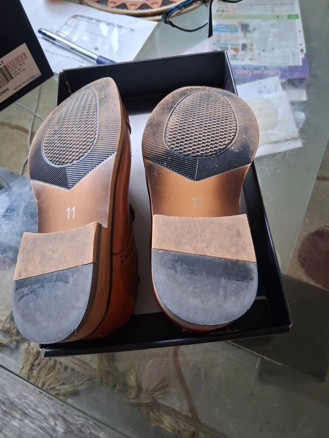 Bruno Marc Prince K1 Brown Dress Shoes Size 11 - photo 4