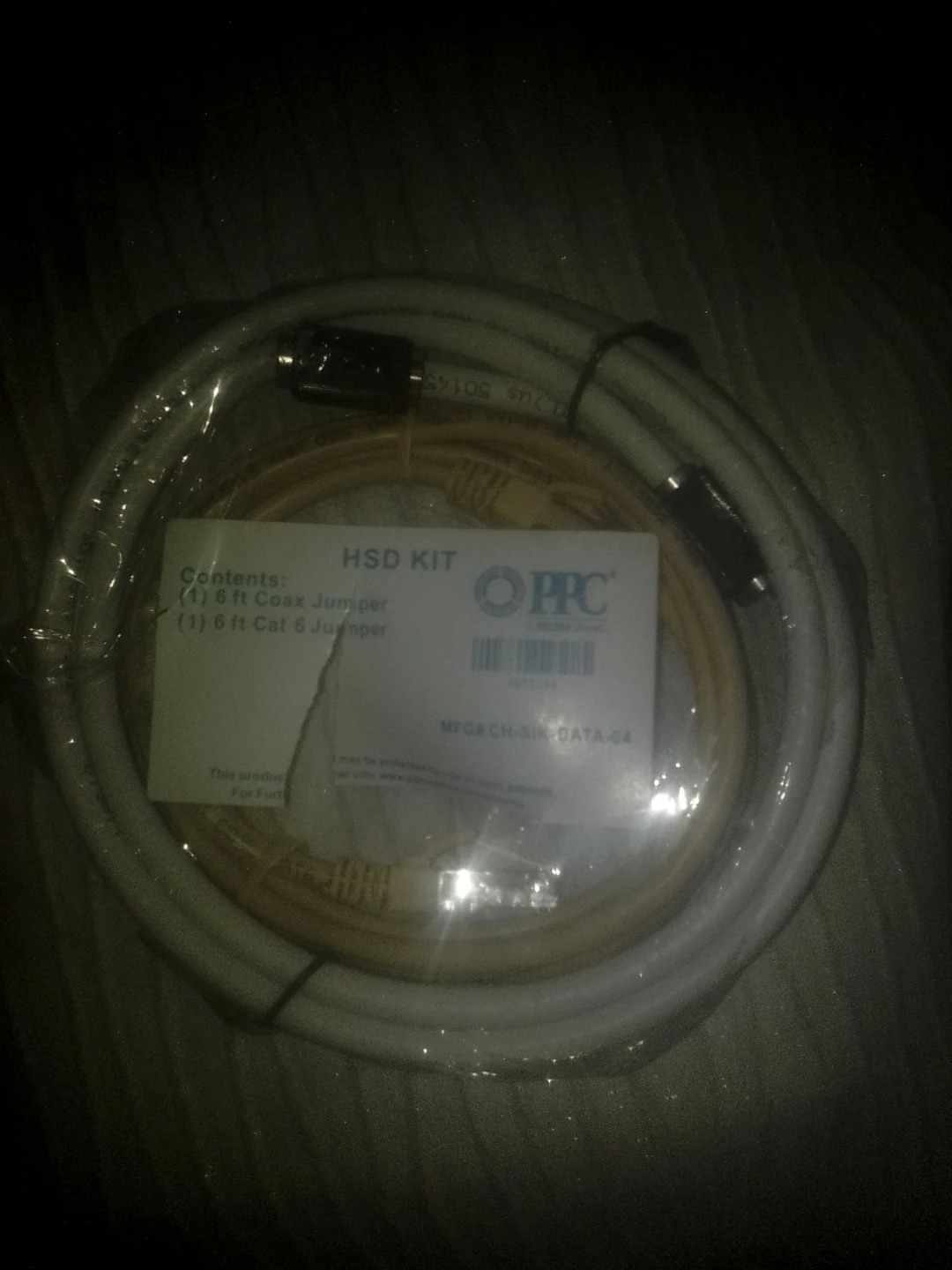 🏈 PPC HSD Kit 6ft Coax and Cat 6 Jumper Cables