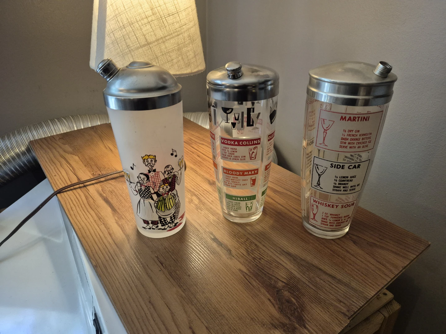 Set of 3 Vintage Cocktail Shakers