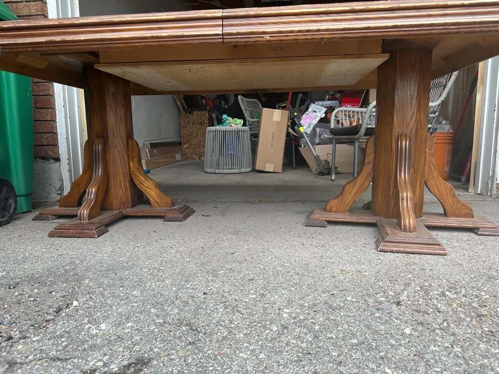 Solid Oak Extendable Dining Table - photo 4