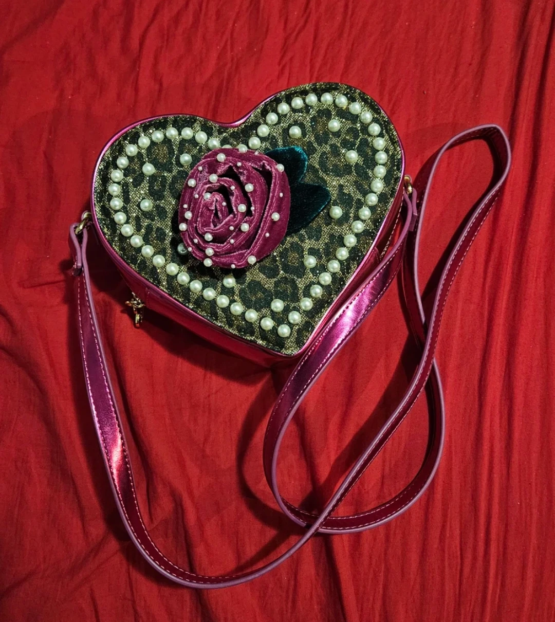 Betsey Johnson Heart Shaped Crossbody Bag