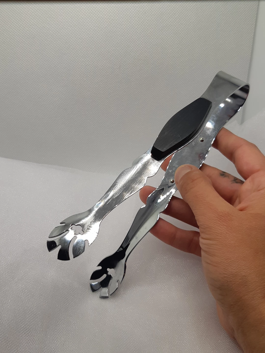 Glo-Hill 1950's chrome Ice cube Tongs - photo 2