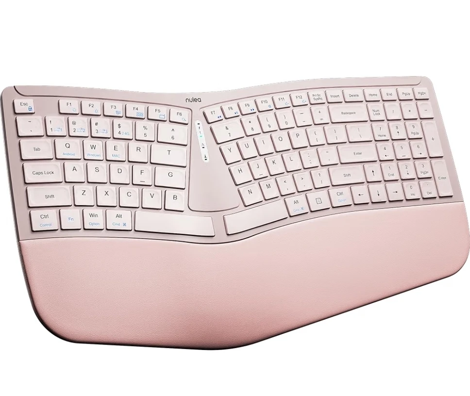 Nulea ergonomic split keyboard in pink - photo 2