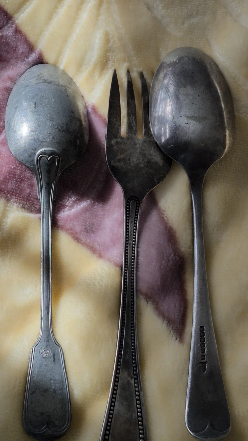 Vintage Silverware Set: 2 Spoons and 1 Fork - photo 3
