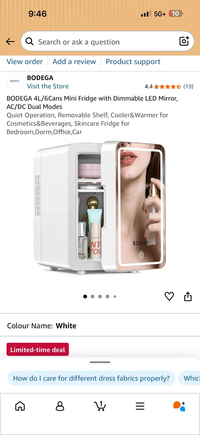 BODEGA 4L Mini Fridge with LED Mirror - photo 2