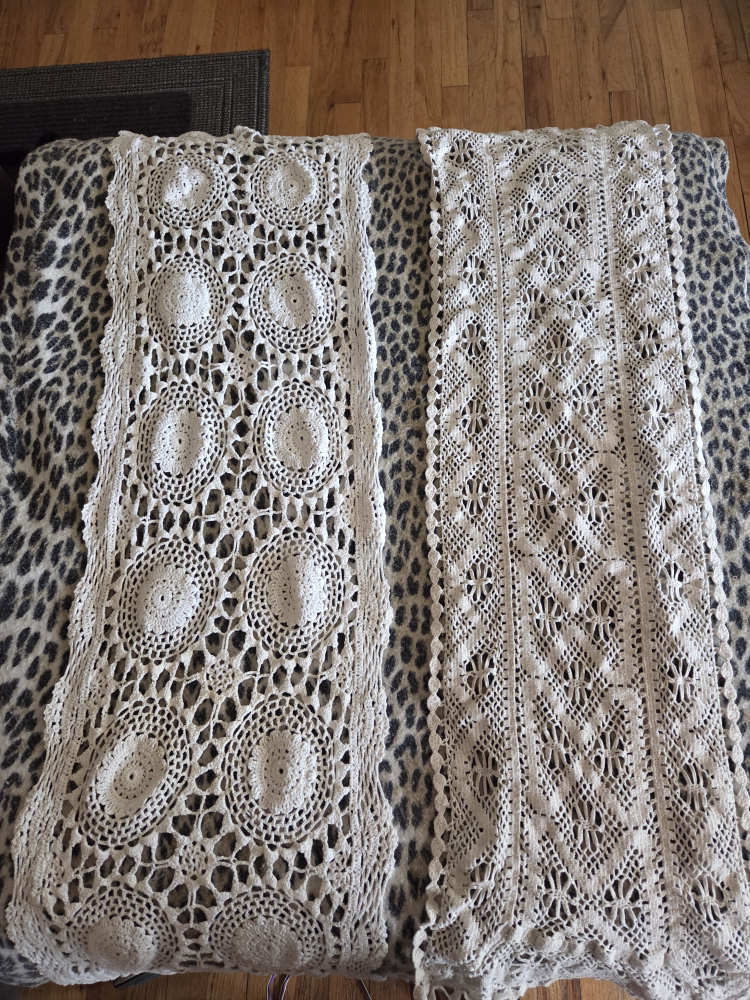 Vintage Crochet Doilies and Table Runners Set