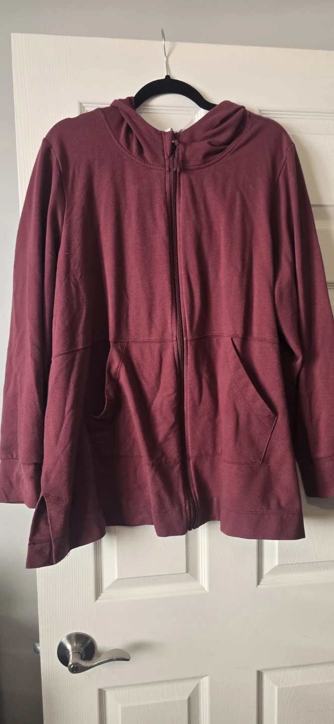 Maroon Zip-Up Hoodie 3x