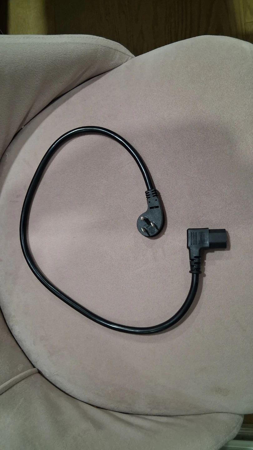 computer power cord 3 pin connector both 90 degree angled - photo 3