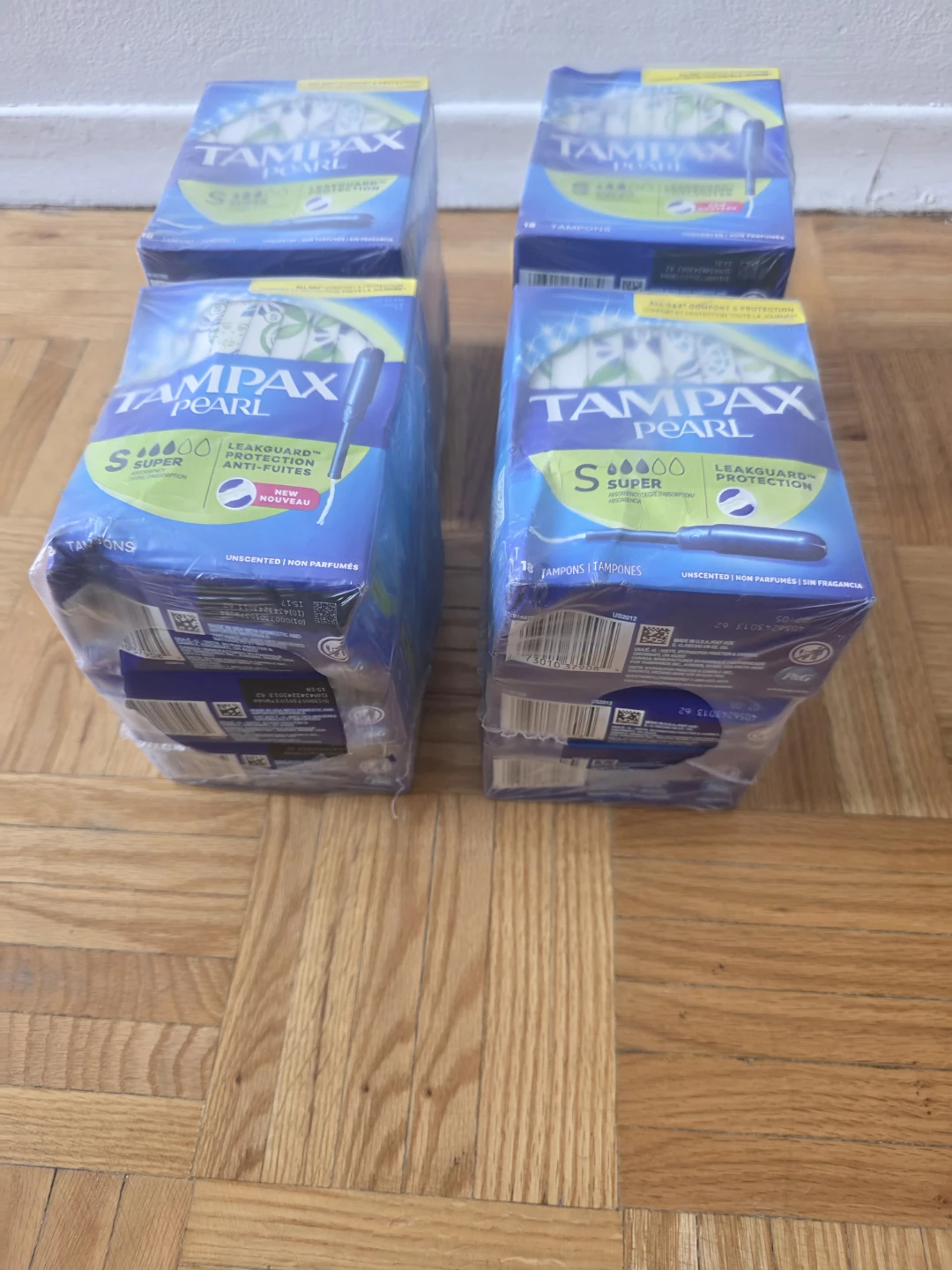 Tampax Pearl Super Absorbency Tampons 54 ct in each pack