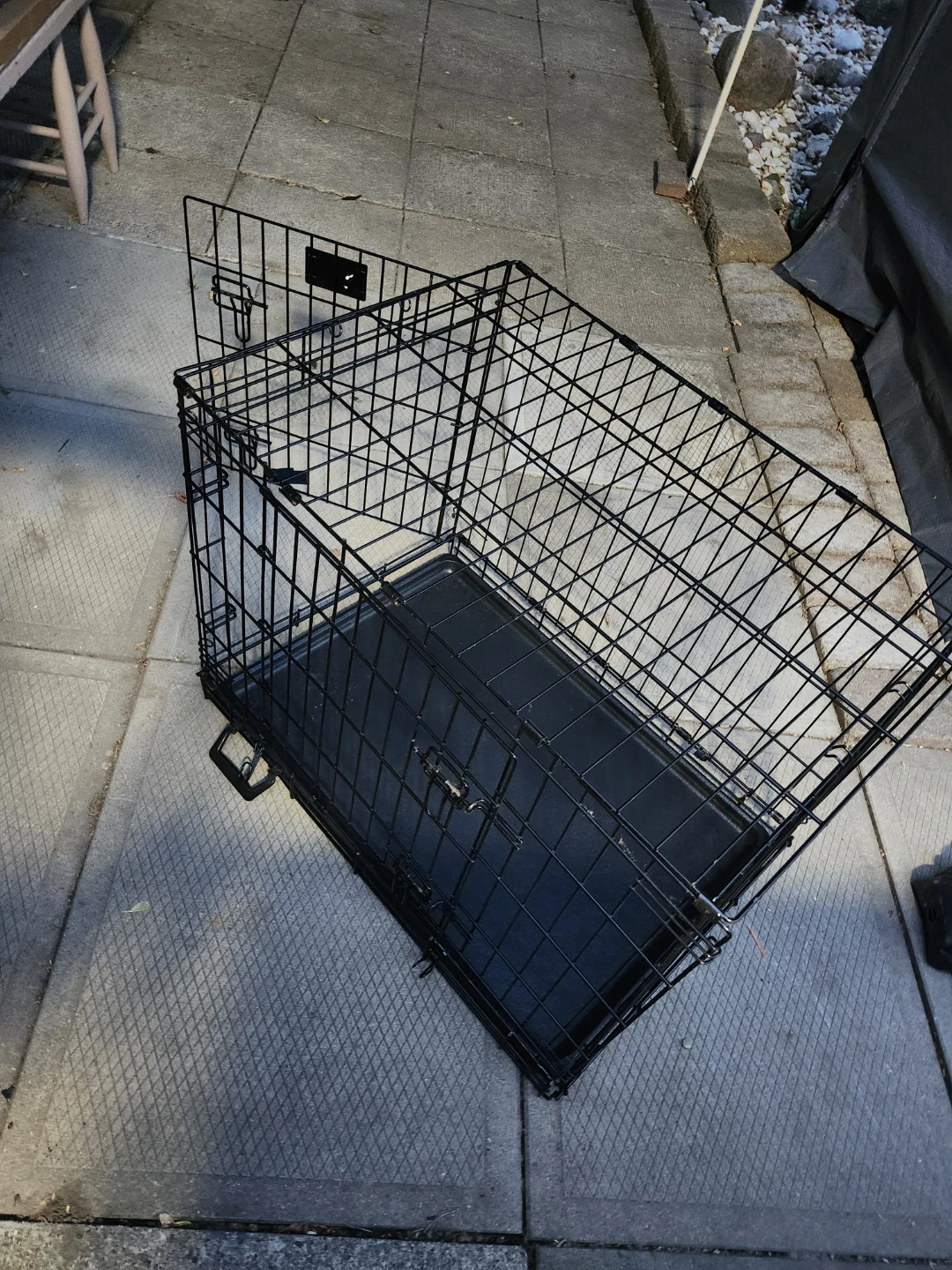 Collapsible Metal Dog Crate 30x22x22 in free pet bet - photo 3