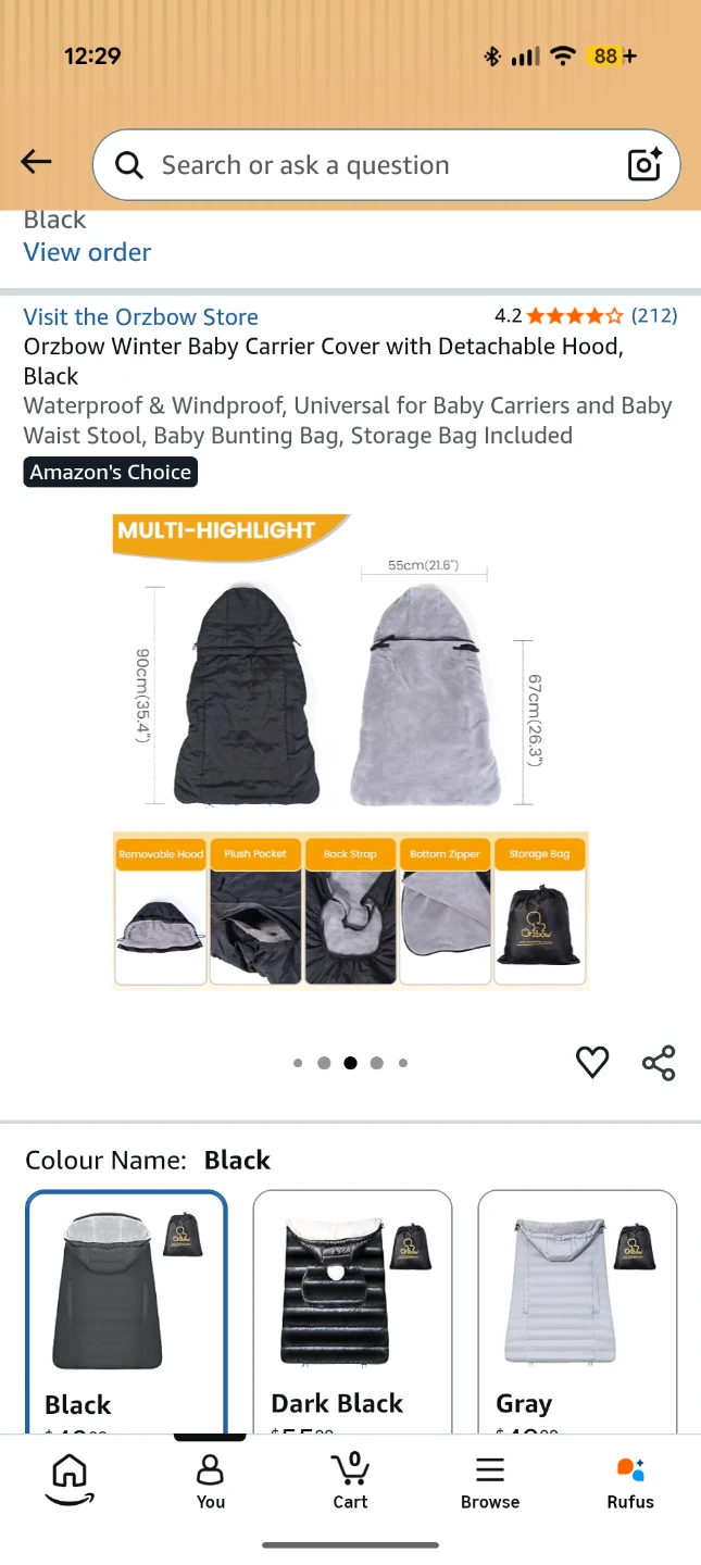 Orzbow Winter Baby Carrier Cover - photo 4