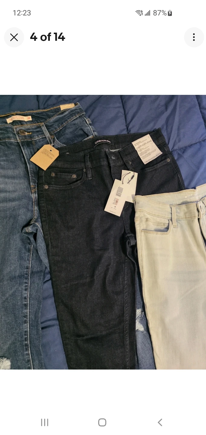 3 NEW Womens Jeans Calvin Klein 27/Levis 28/Reitmans 28 - photo 4