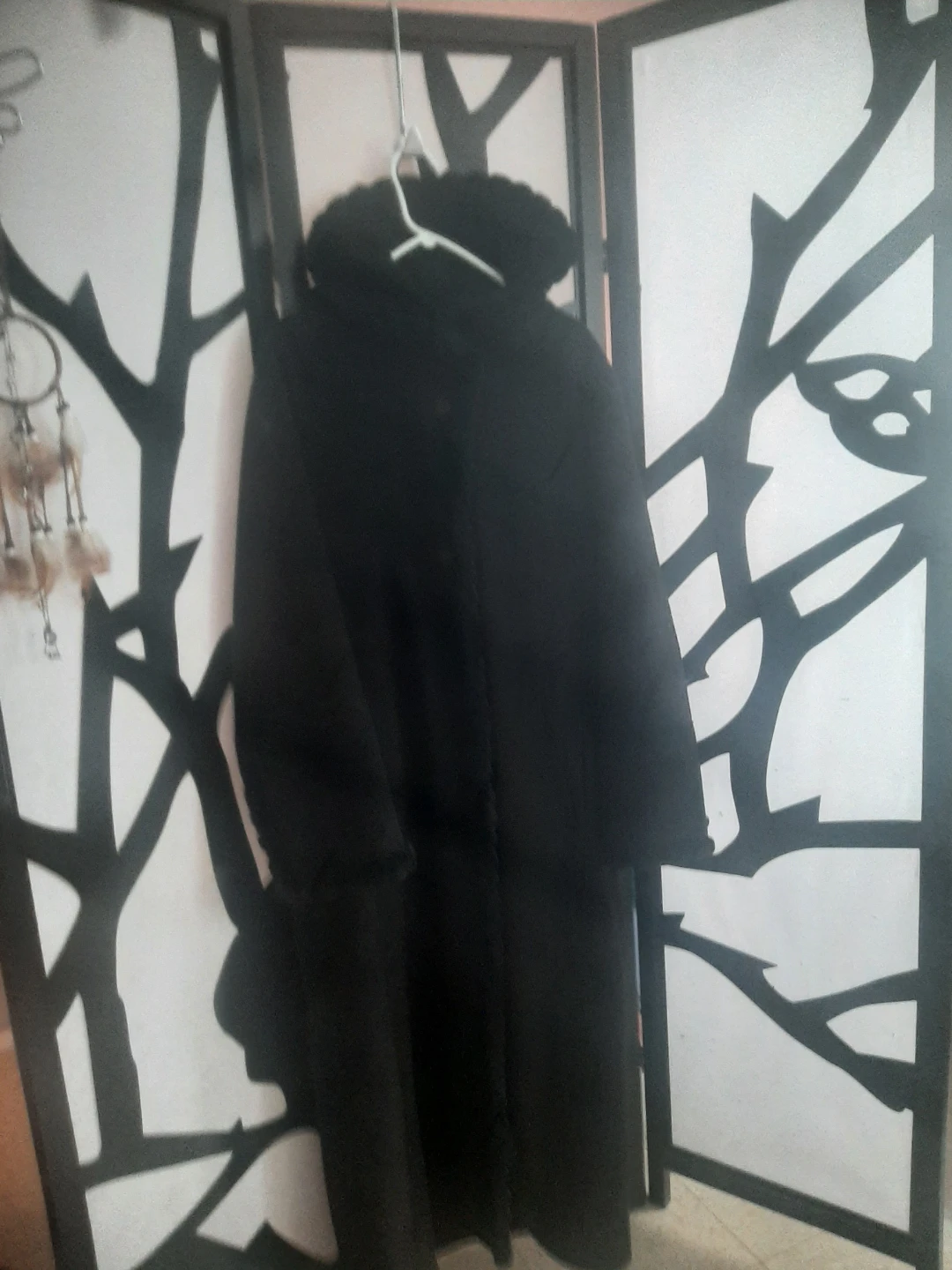 Black Winter Suede/Fun Fur Winter Coat