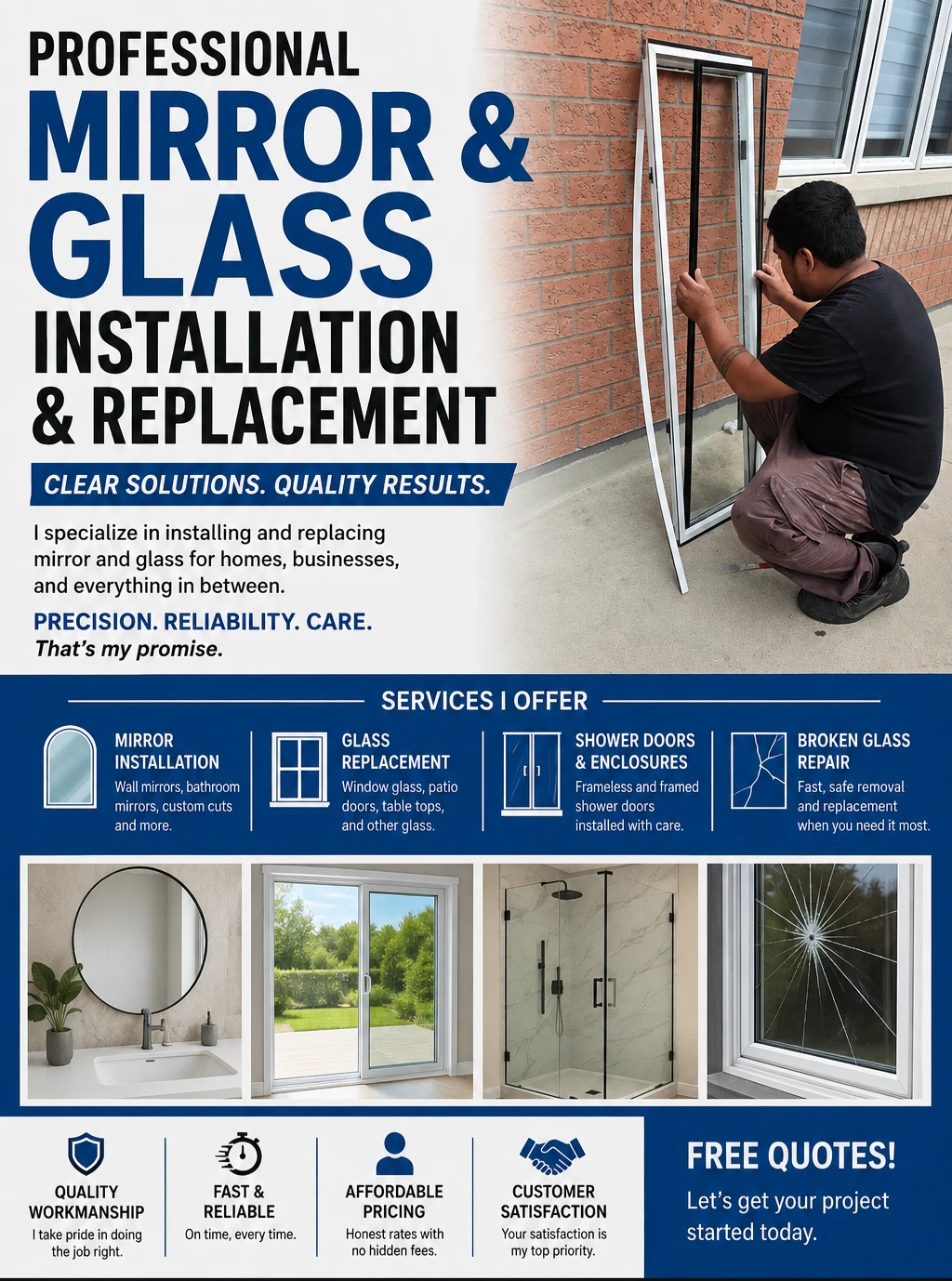 Professional Mirror and Glass Installation Services