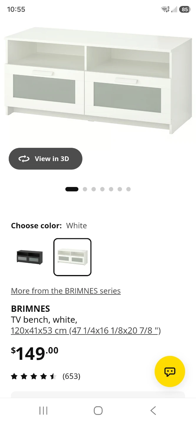 IKEA BRIMNES TV Bench White