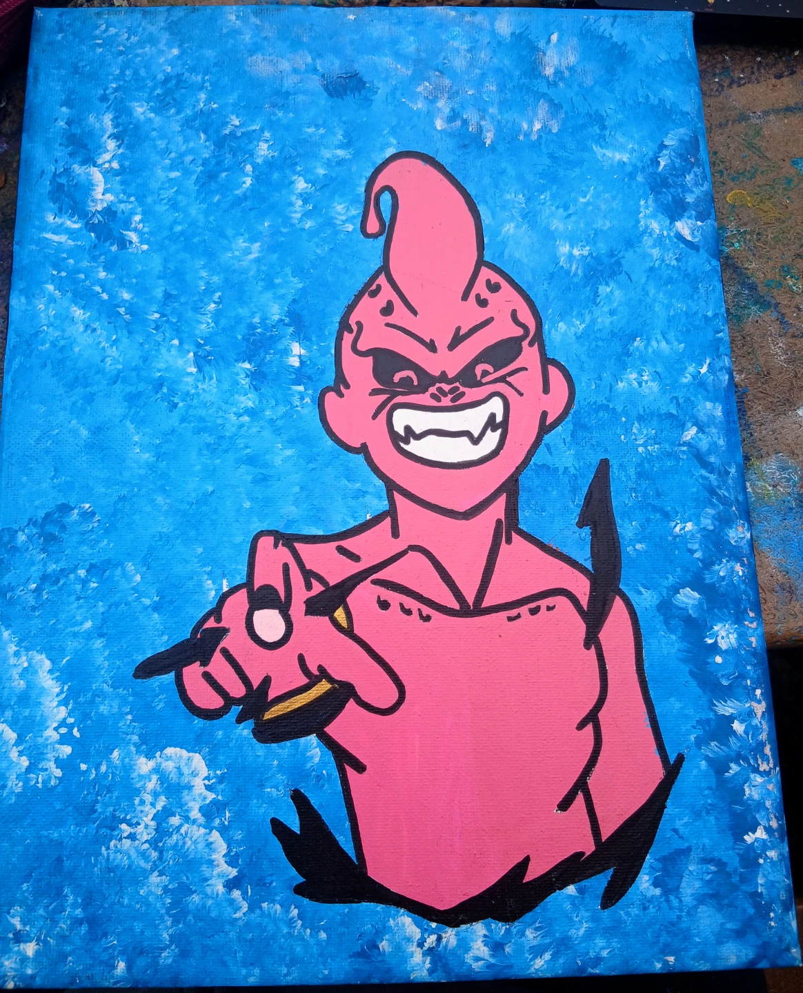 Kid Buu Dragon Ball Z Canvas Painting