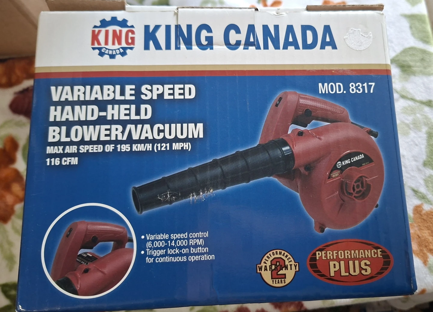 King Canada 8317 Hand-Held Blower/Vacuum