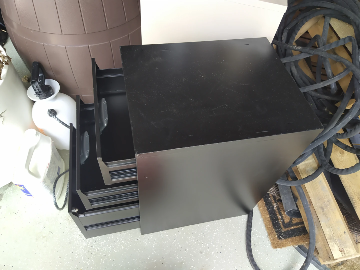 Black 3-Drawer Filing Cabinet - photo 2