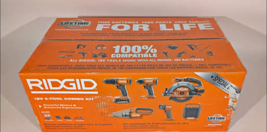 18V Ridgid 6 TOOL Contractor Set