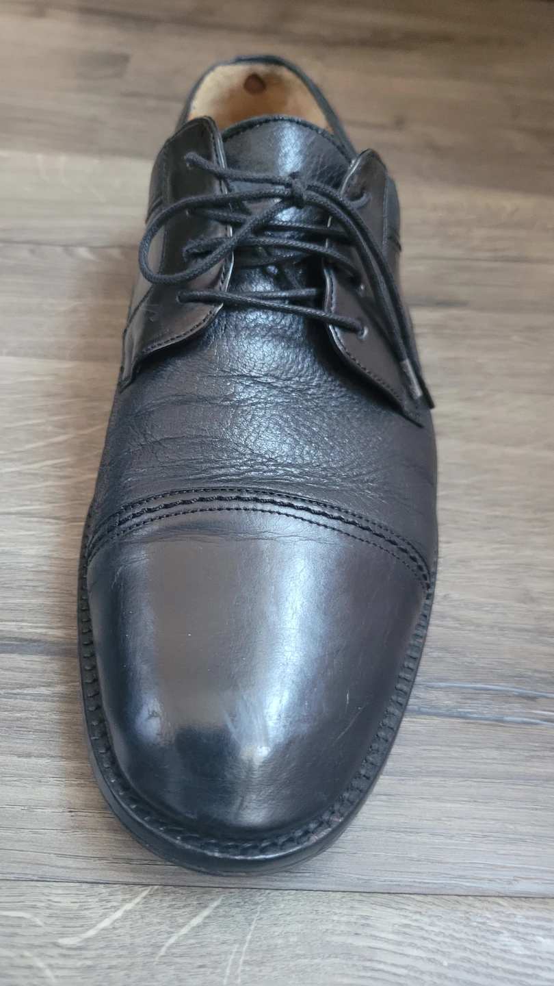 🏈  Mezlan Black Leather Dress Shoes - photo 2