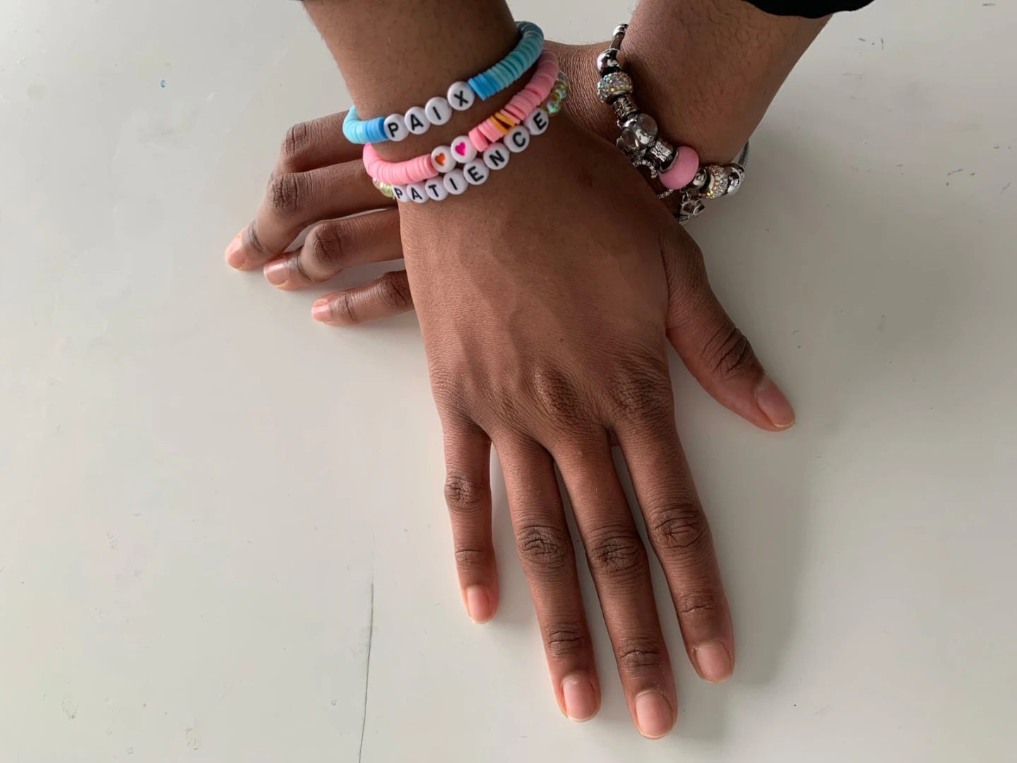 Handmade Beaded Bracelets with Positive Words
