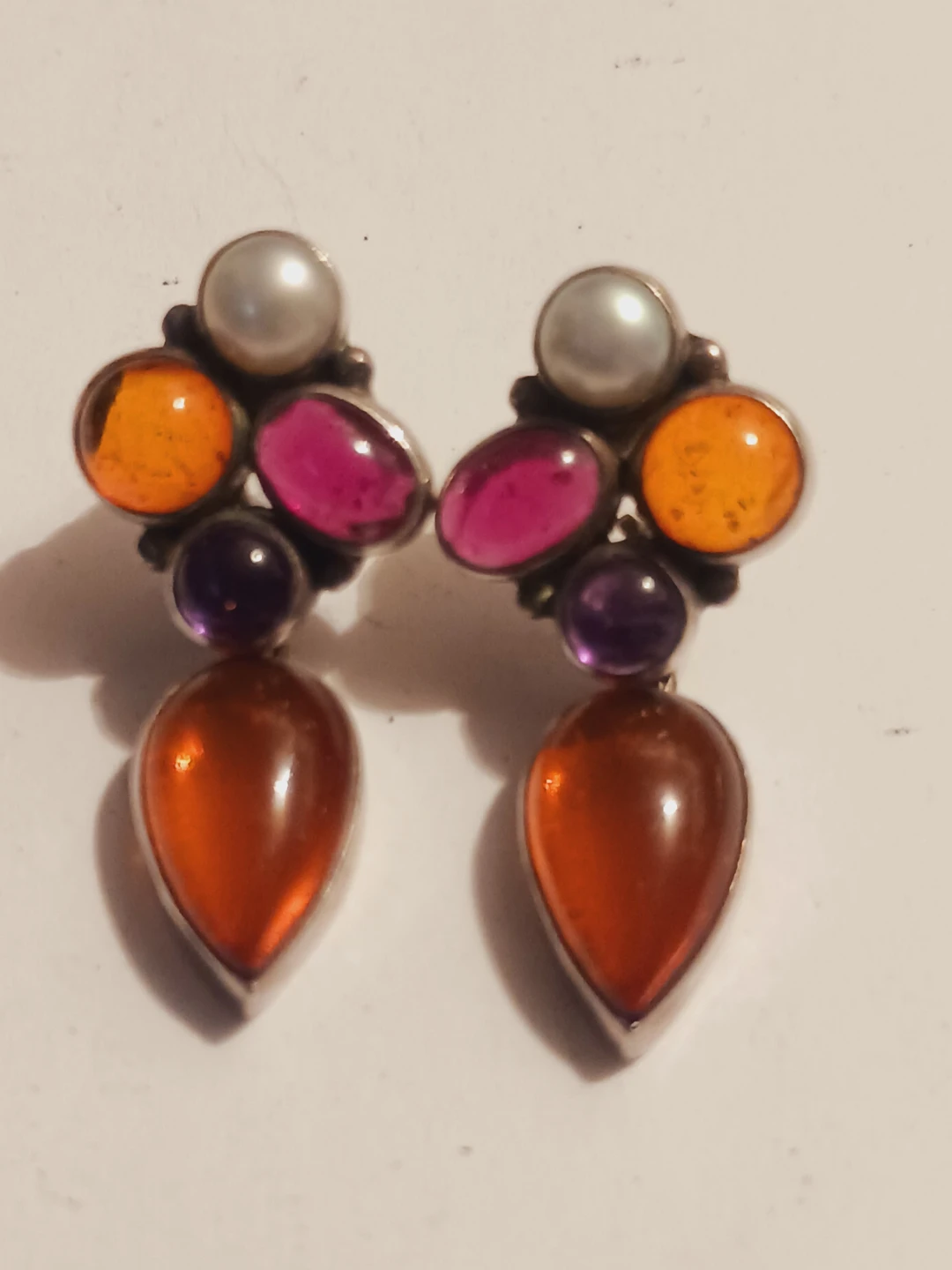 JGD Janice Girardi Sterling Silver 925 Multi Gemstone Earrings - photo 3