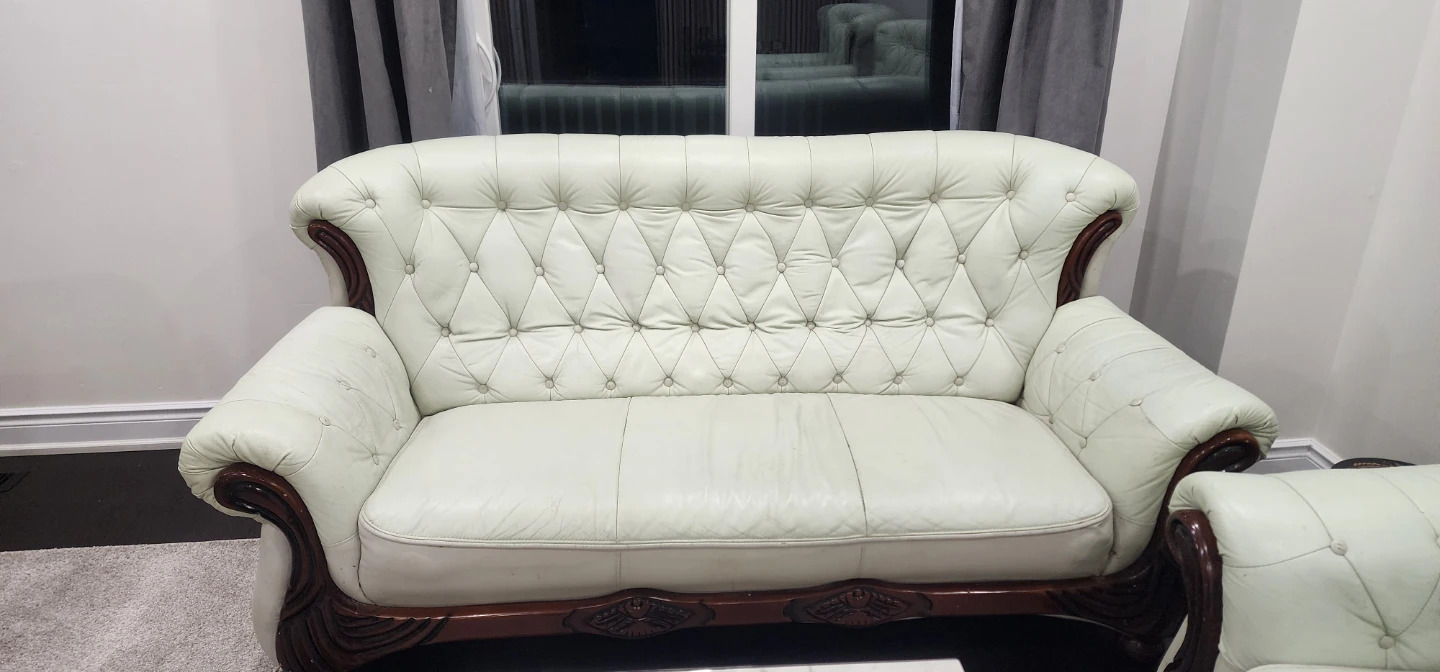 3-Piece Tufted Leather Sofa Set - photo 5