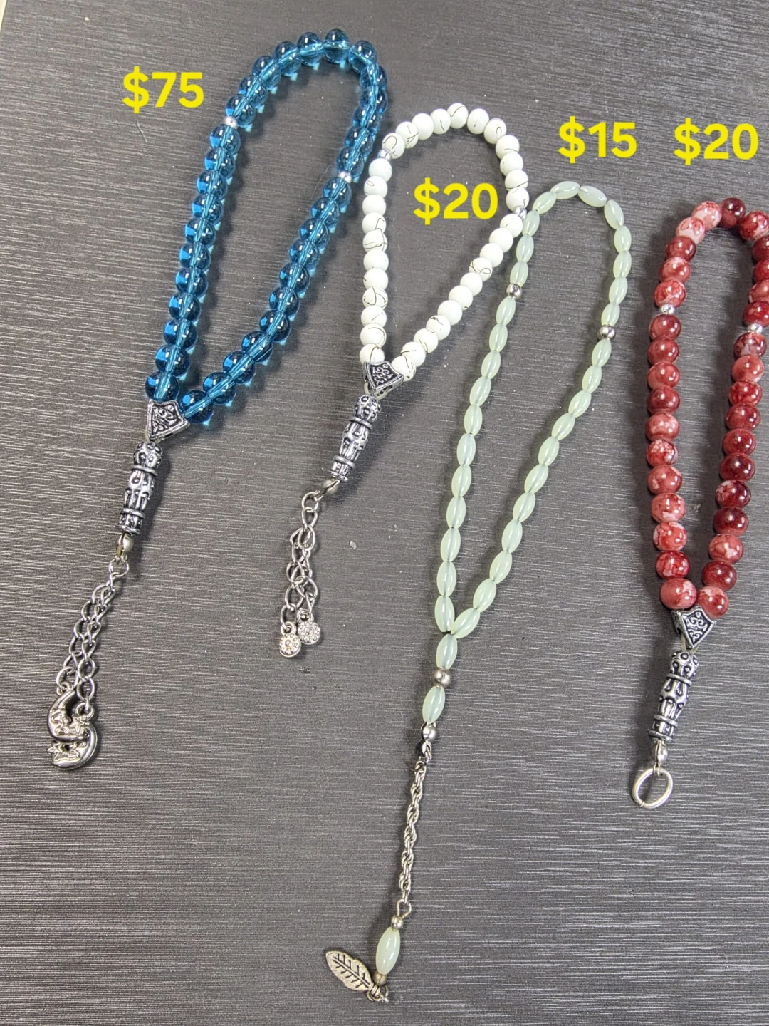 Set of Four Prayer Beads Misbaha Tasbih
