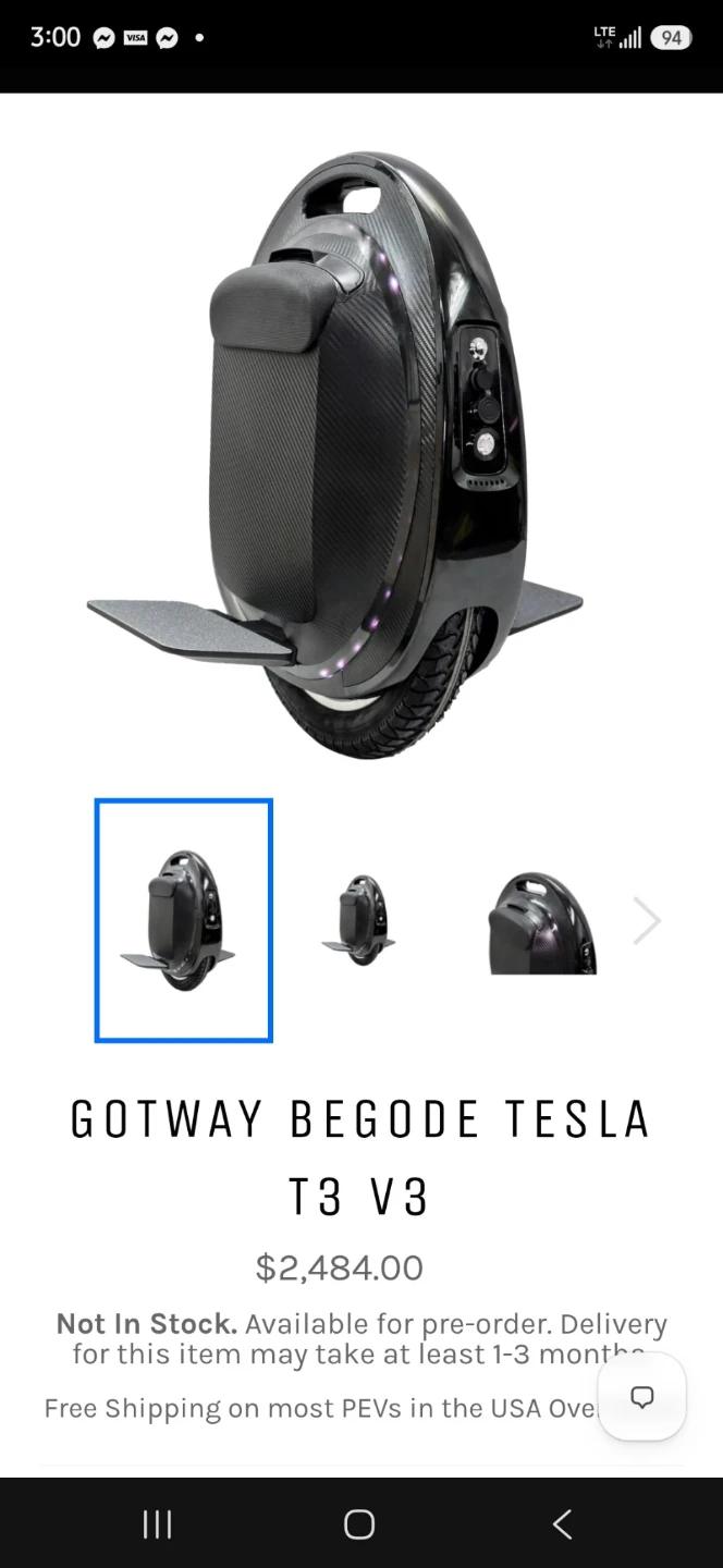 Gotway Begode Tesla T3 V3 Electric Unicycle - photo 2
