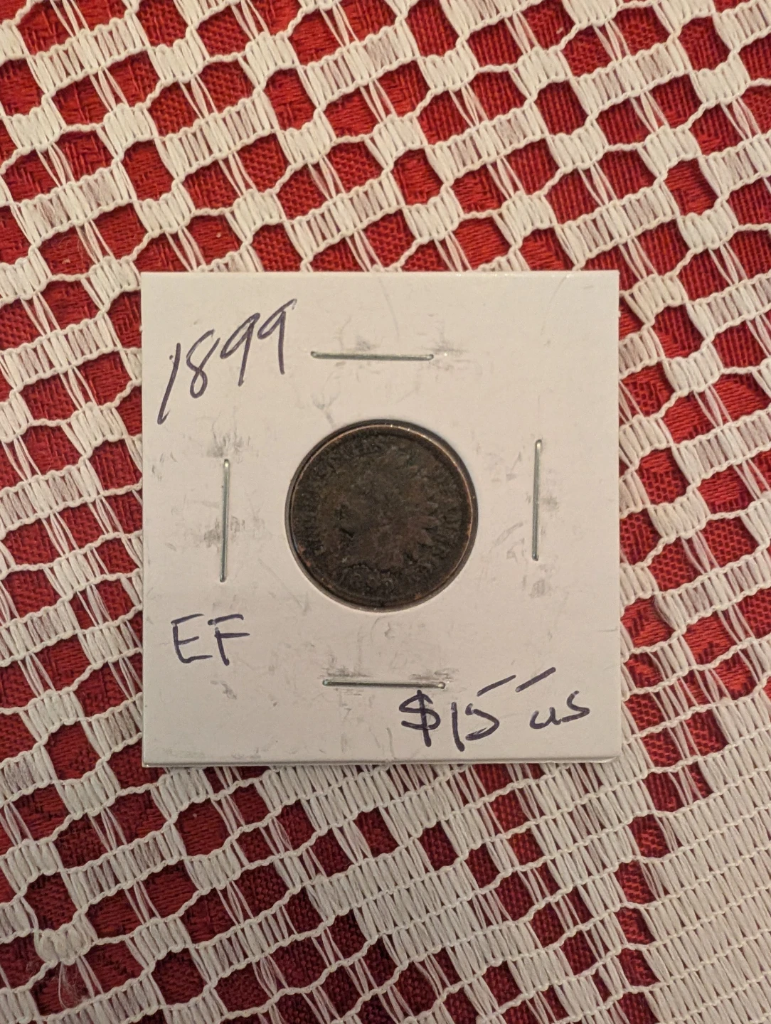 1899 Indian Head Cent Coin - photo 2
