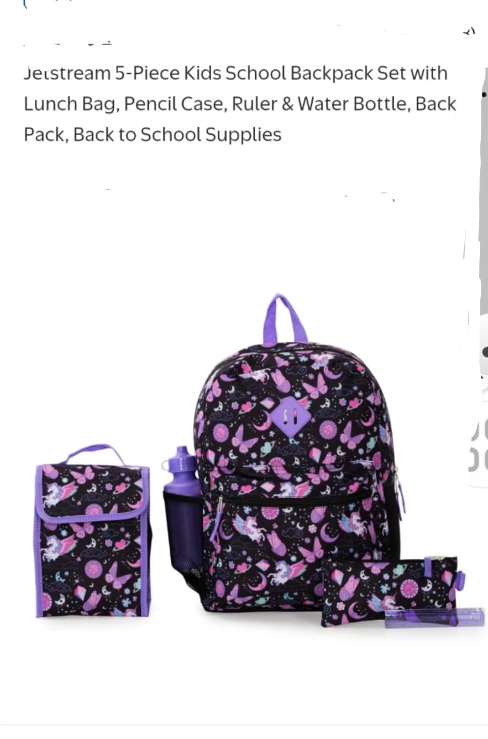 Jetstream 5-Piece Kids School Backpack Set