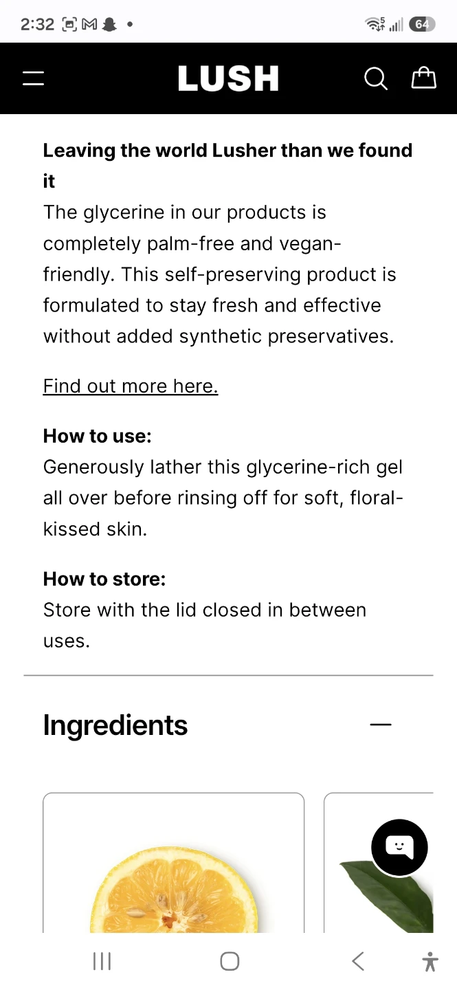 Lush Sakura Shower Gel 250g - photo 3