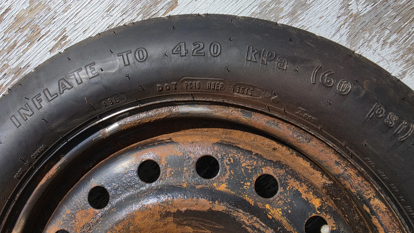 “Honda Pilot 2016 Spare Tire T165/80D17 – 5x120”. - photo 3