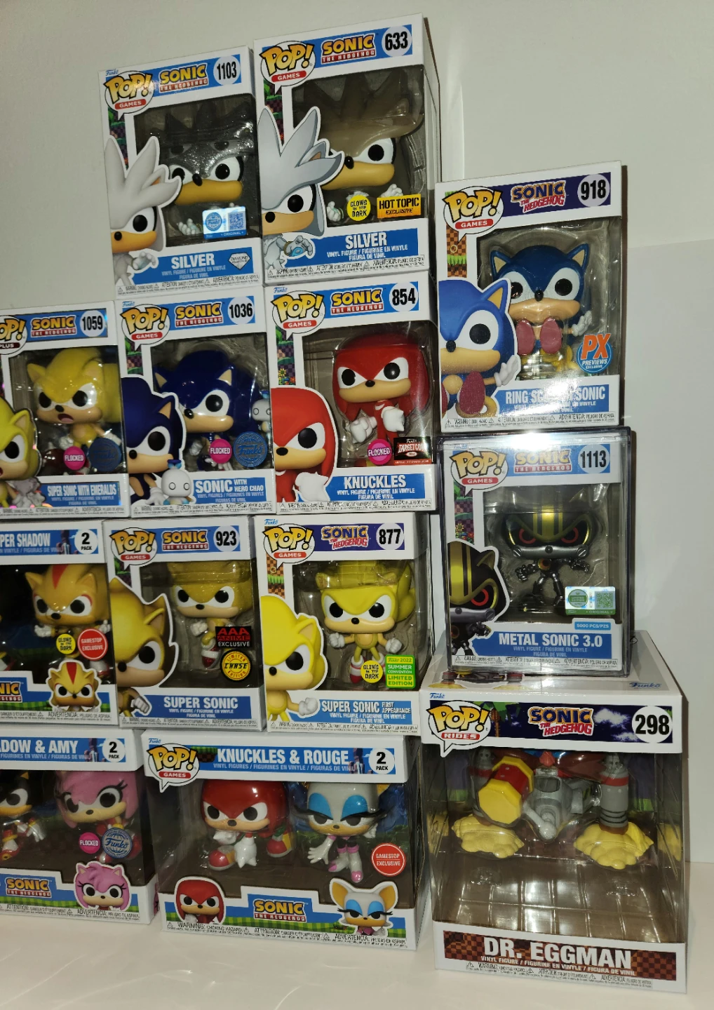Sonic Funko Pop Collection x14 Chase, Flocked, GITD, 2 Packs, LE - photo 2