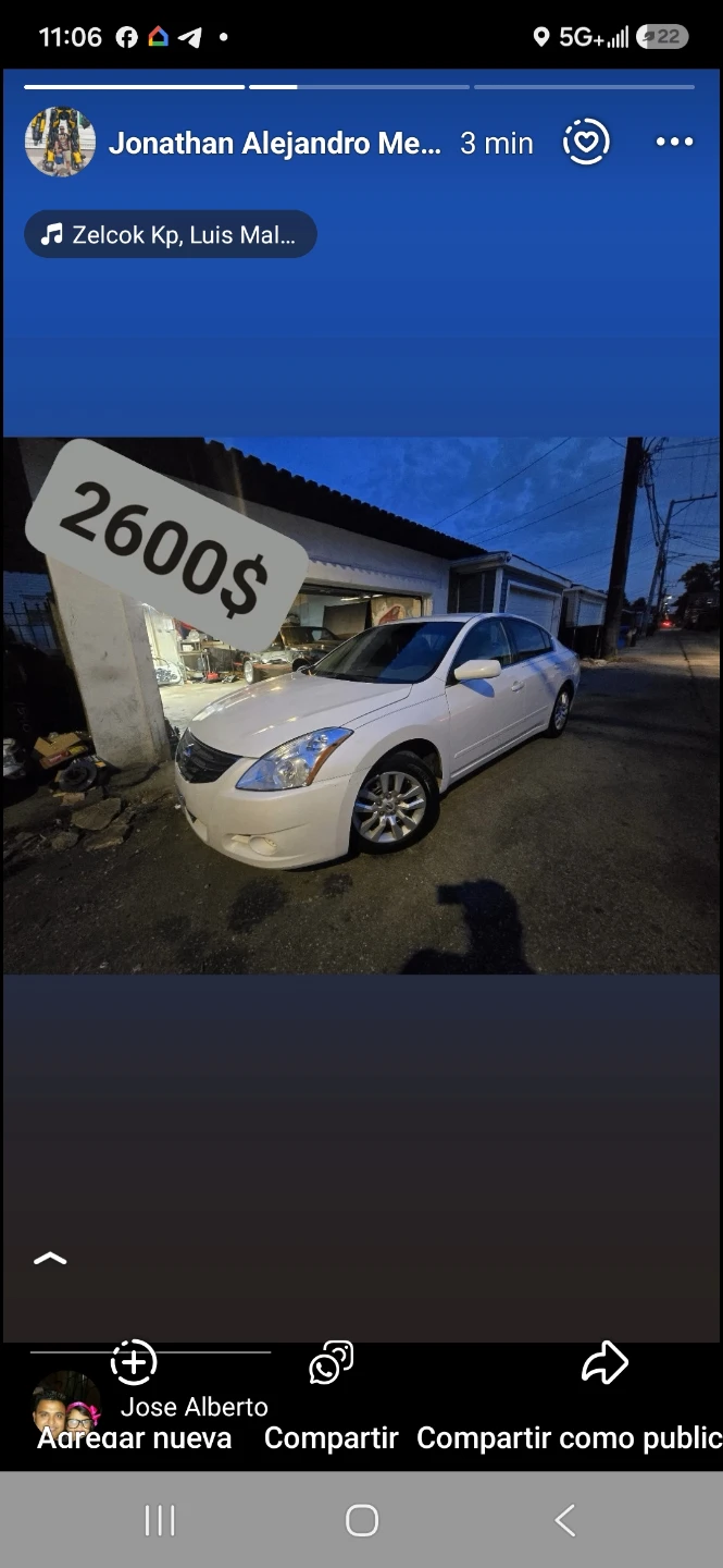 White Nissan Altima Sedan