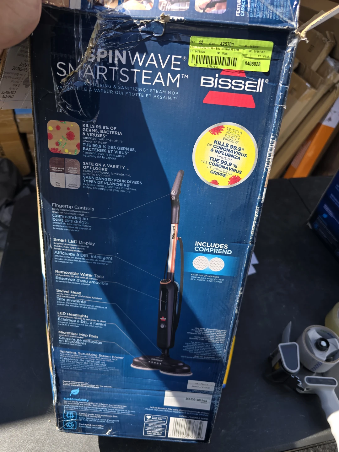 Bissell Spinwave SmartSteam Steam Mop
