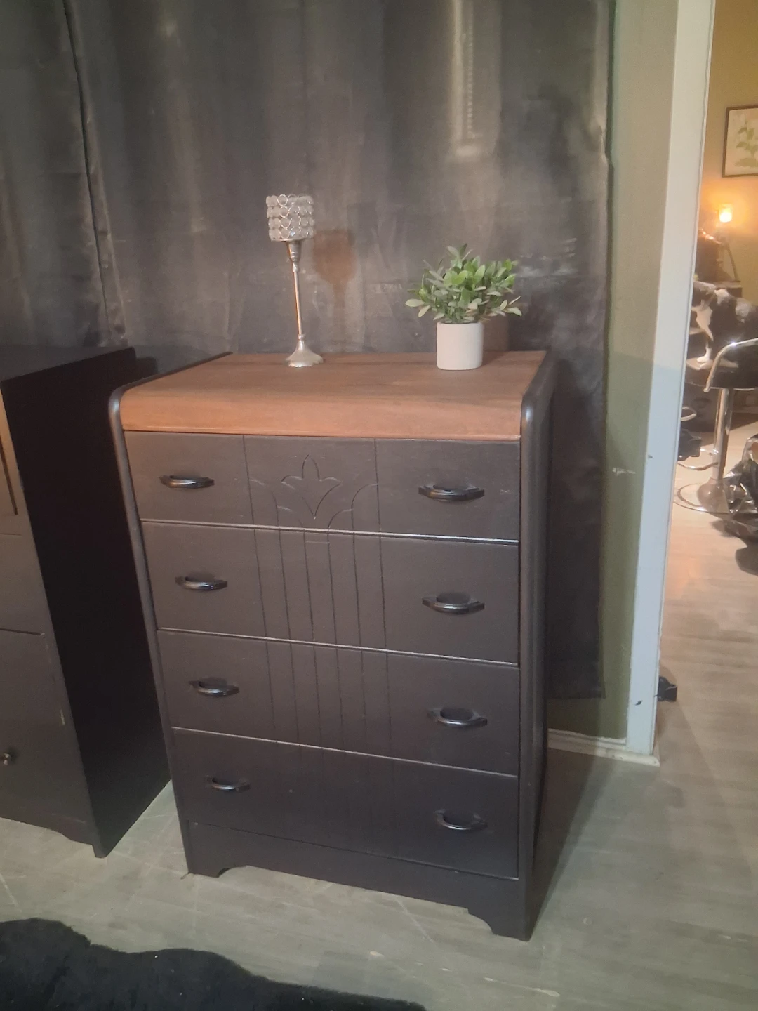 Vintage Art Deco Waterfall Four-Drawer Dresser - photo 3