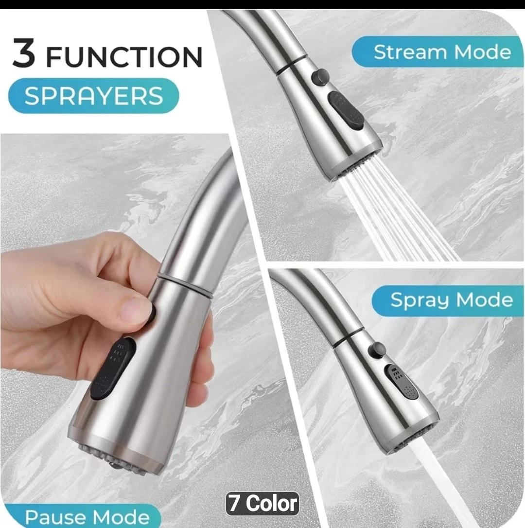 Brushed Nickel Kitchen Faucet with Pull-Down Sprayer - photo 5
