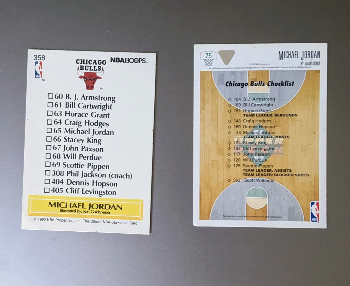 Two Michael Jordan Basketball Trading Cards - photo 2