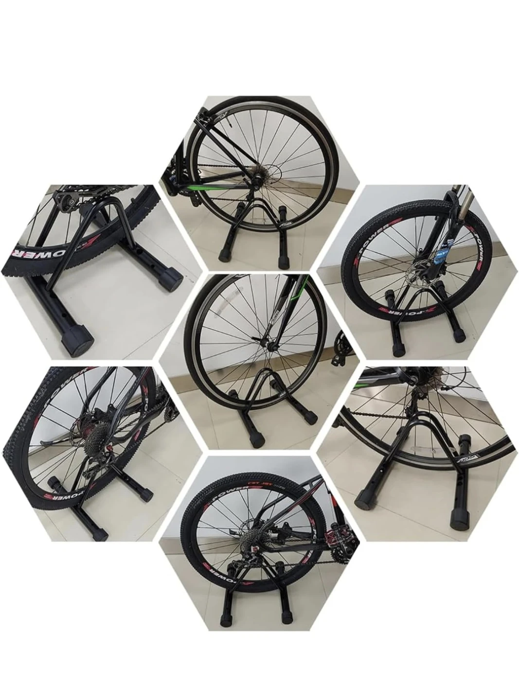 Black Steel Floor Bicycle Stand - photo 5