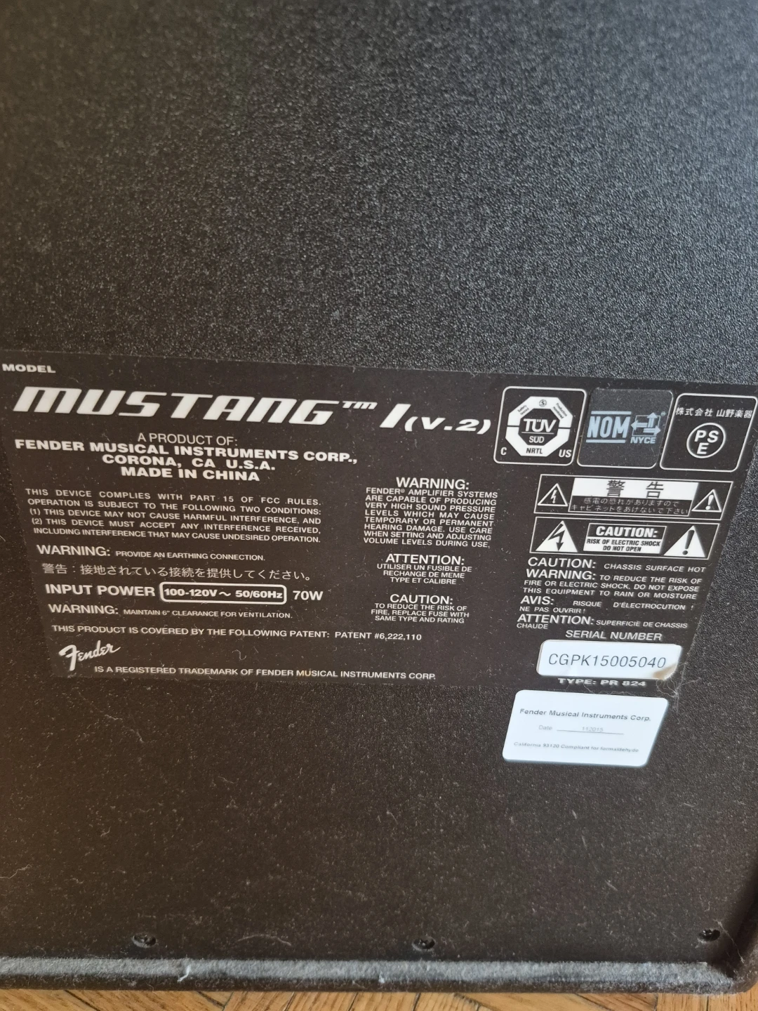 Fender Mustang I v.2 Guitar Amplifier - photo 3