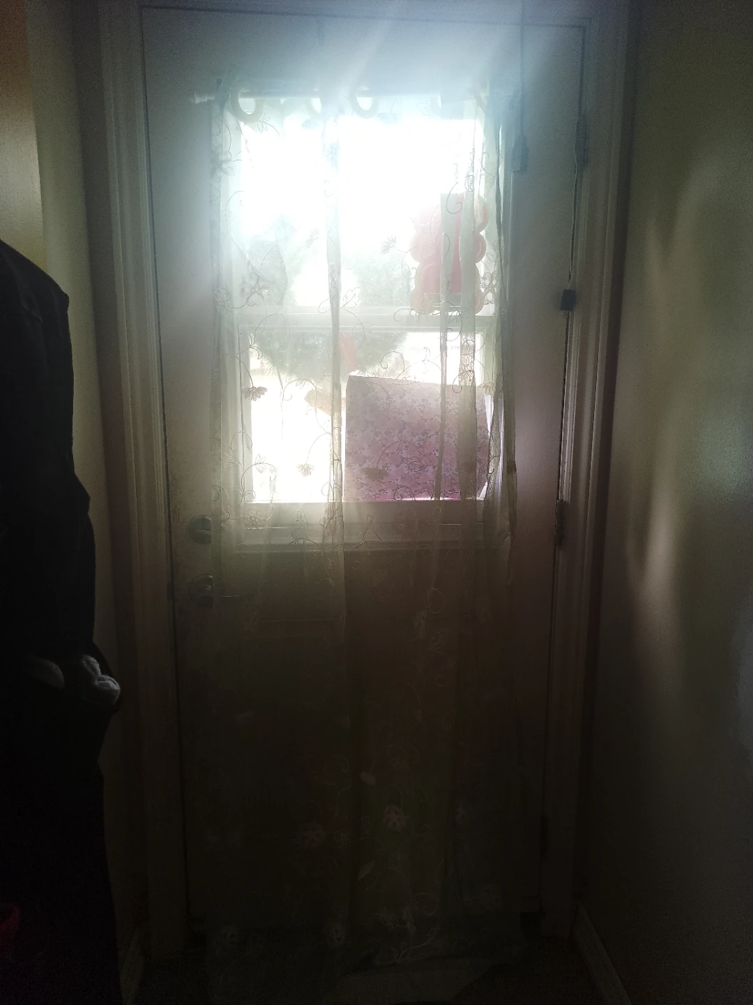 Green Floral Embroidered Sheer Curtain - photo 2