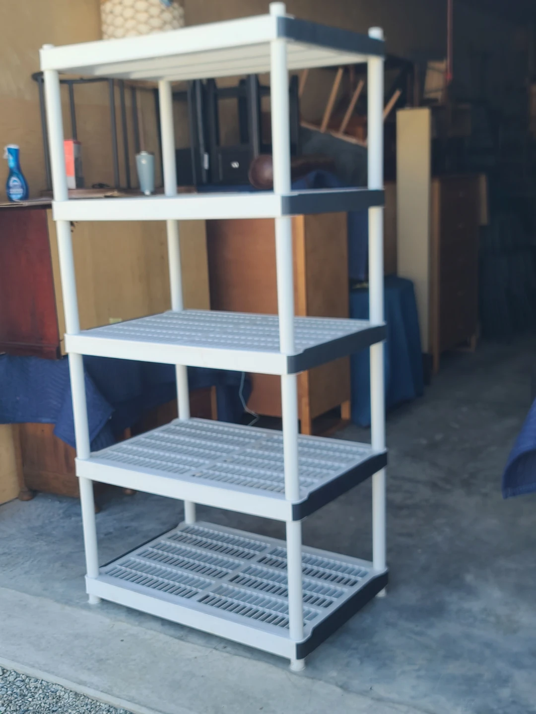5-Tier Plastic Ventilated Storage Shelving Unit