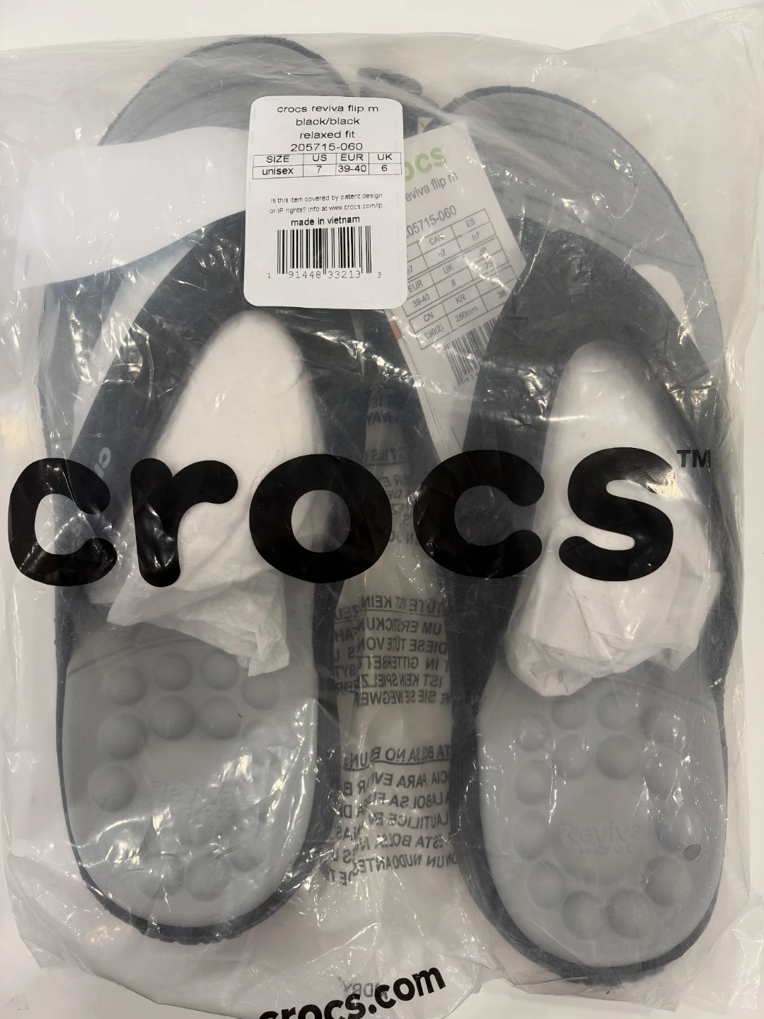 Crocs Reviva Flip Flop Unisex Size US 7 (EUR 39-40)