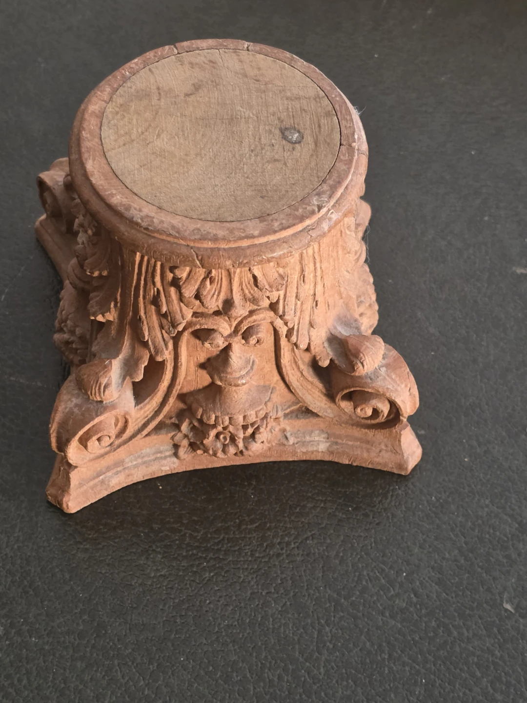 Ornate simulated Wood Decorative Pedestal Base - photo 3
