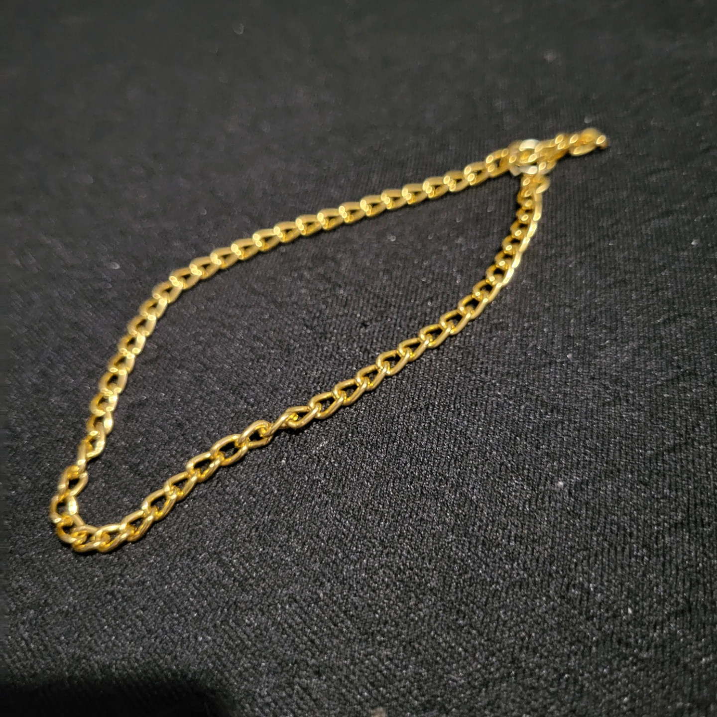 Gold-tone curb chain bracelet