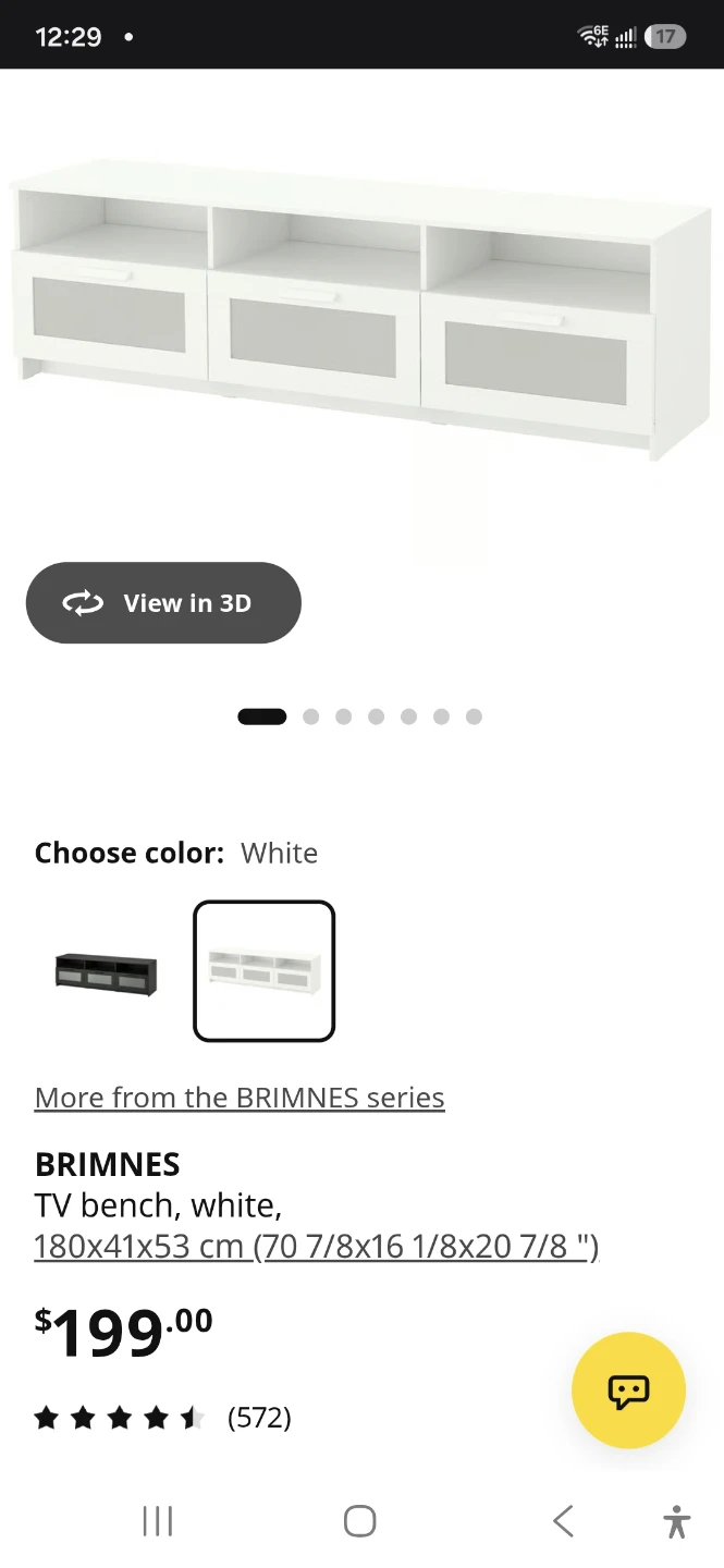 IKEA BRIMNES TV bench, white - photo 2