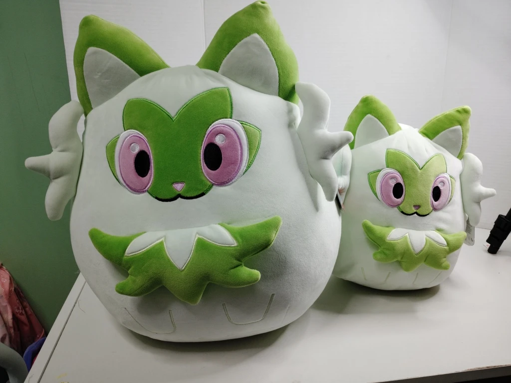 Two Sprigatito Pokemon Squishmallows