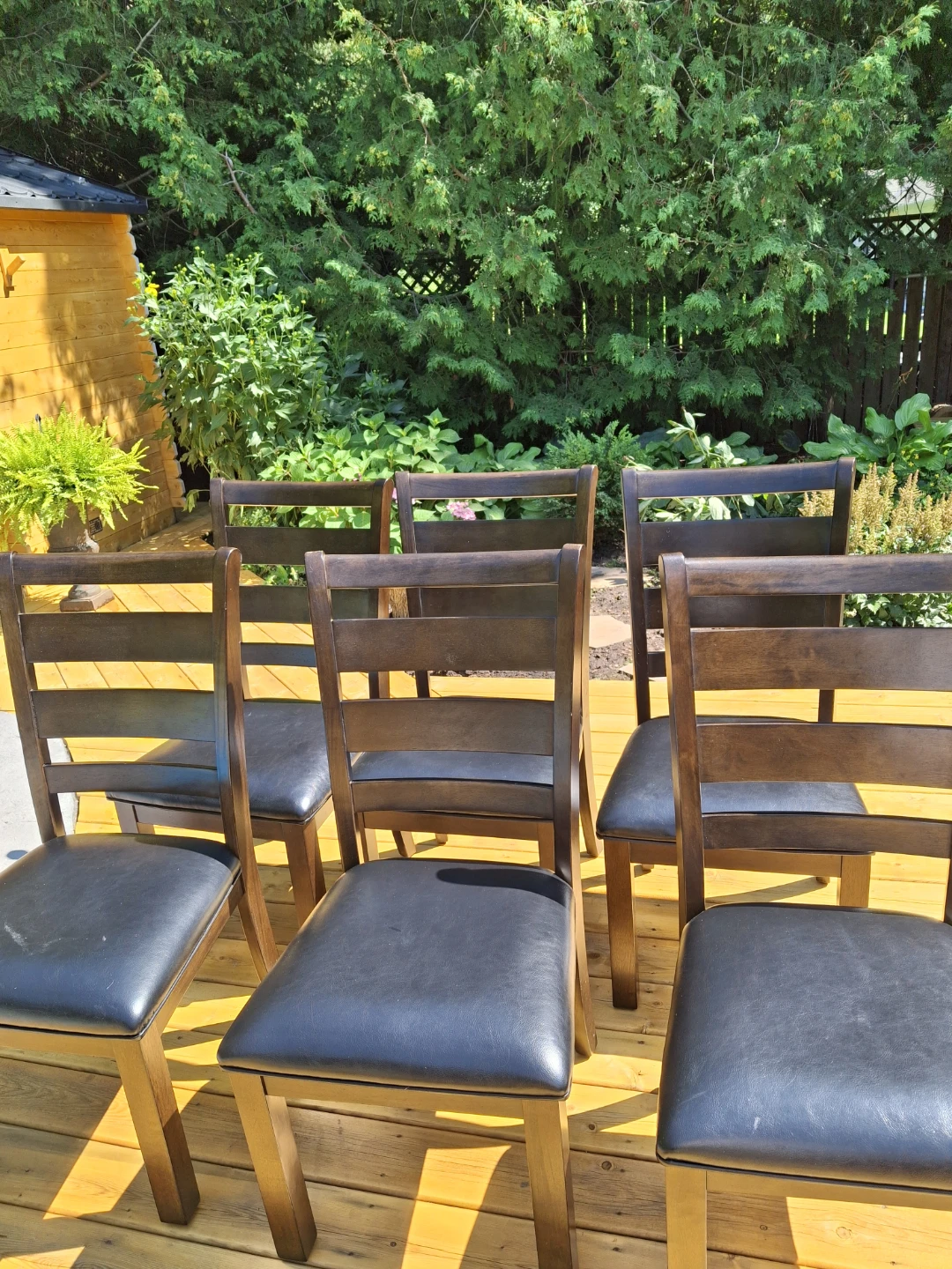 Dark Wood Dining Table and 6 Chairs - photo 2