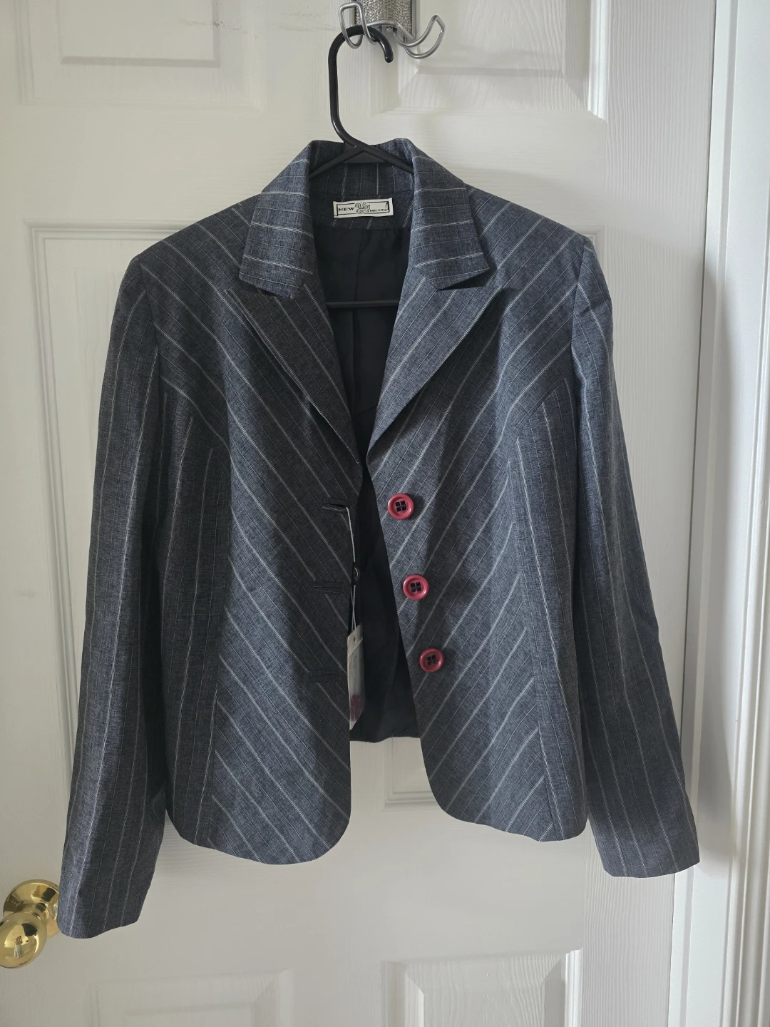 Luxel Donna Striped Blazer - Size 44/Small